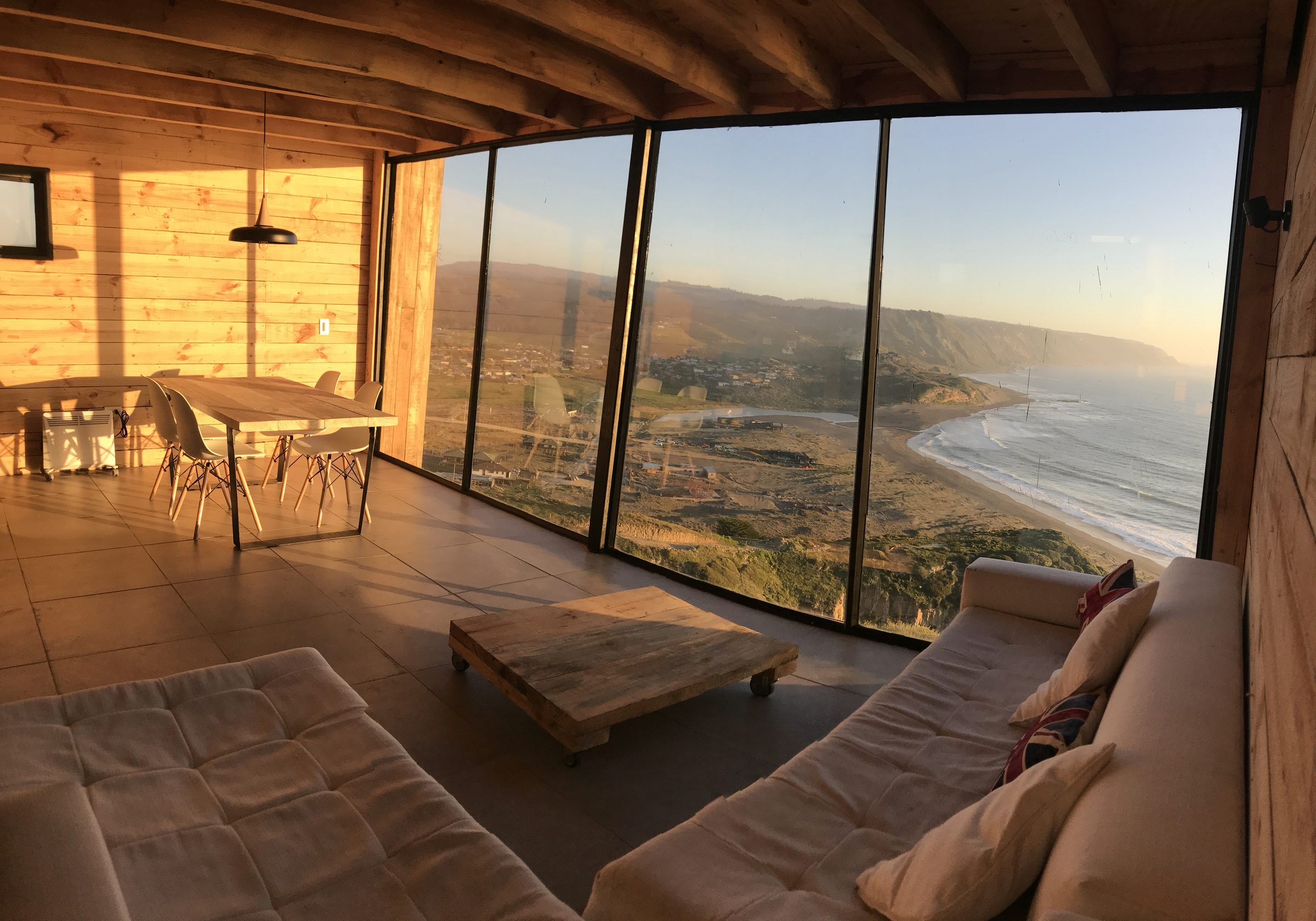 Living panoramico atardecer quadro