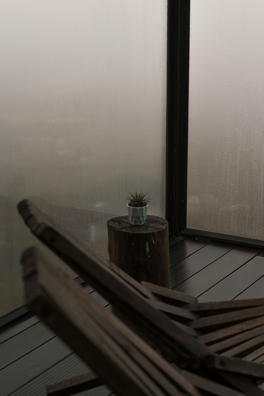 Reposera terraza niebla